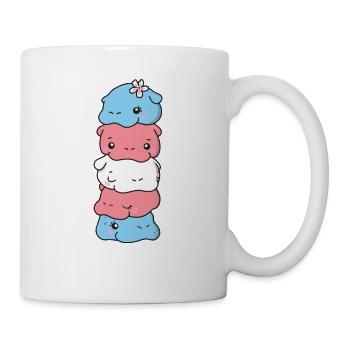Drapeau transgenre Pride LGBTQ doux Hippopotame - Mug blanc - blanc - Droite