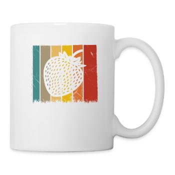 Strawberry Fruit Lover Retro Healthy Gift idea - Tasse - Weiß - Rechts