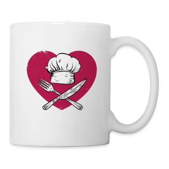 Chef Chef Chef's hat Gastronomy Kitchen - Mug - white - Right