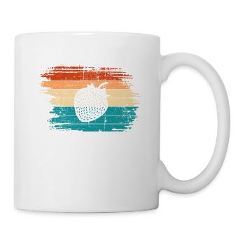 Strawberry Fruit Lover Retro Healthy Gift idea - Tasse - Weiß - Rechts