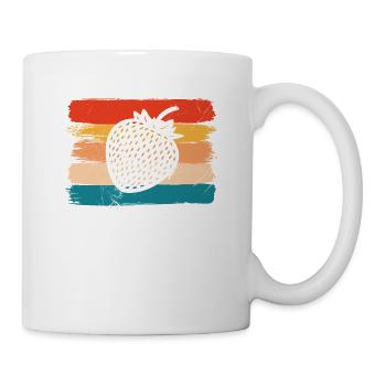 Strawberry Fruit Lover Retro Healthy Gift idea - Tasse - Weiß - Rechts
