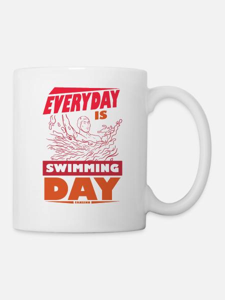 Schwimmen - Tasse - Weiß