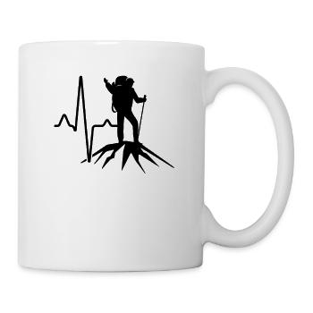 Randonnée Montagnes Heartbeat - Mug blanc - blanc - Droite