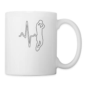 Basketball Herzschlag - Tasse - Weiß - Rechts