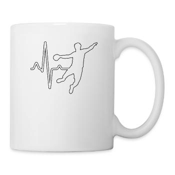 Handball Herzschlag - Tasse - Weiß - Rechts