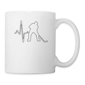 Hockey Eishockey Herzschlag - Tasse - Weiß - Rechts