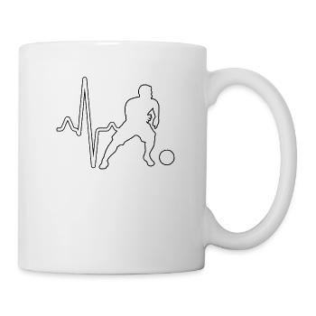 Fußball Herzschlag - Tasse - Weiß - Rechts