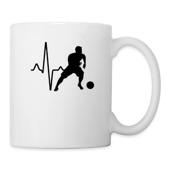 Fußball Herzschlag - Tasse - Weiß - Rechts