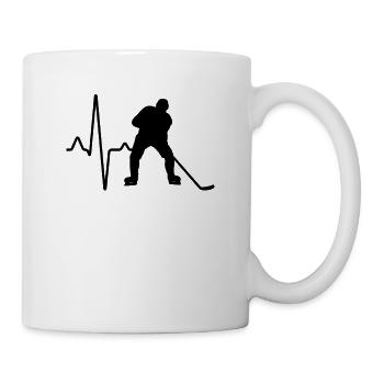Hockey Eishockey Herzschlag - Tasse - Weiß - Rechts