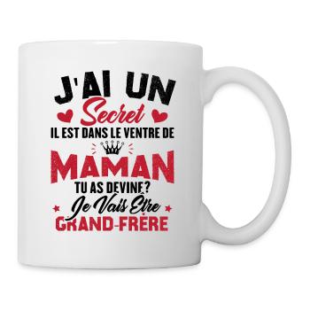 Secret Cadeau Annonce Grossesse Grand-Frère - Mug blanc - blanc - Droite
