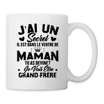 Secret Cadeau Annonce Grossesse Grand-Frère - Mug blanc - blanc - Droite