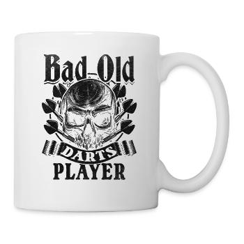 En jouant aux fléchettes, je suis un mauvais vieil homme - Mug blanc - blanc - Droite