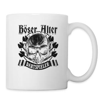 Bad Old Darts-Spieler, cooler Dartspieler, - Tasse - Weiß - Rechts