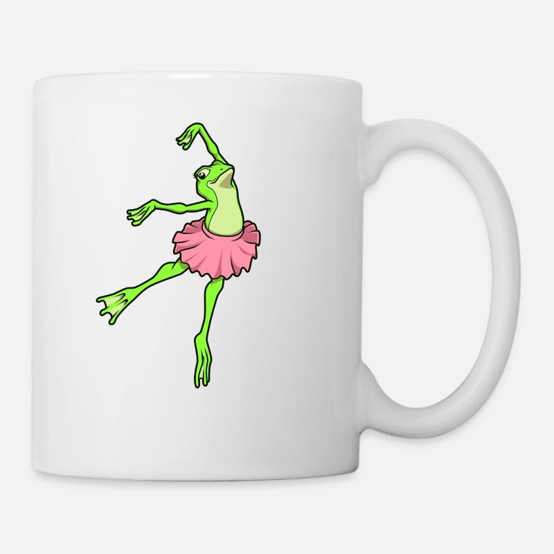 Comic Frog Dances Ballet - Ballerina - Mug - white