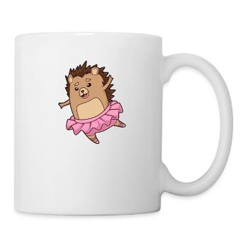 Comic Hedgehog Dances Ballet - Ballerina - Mug - white - Right