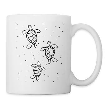 Turtle swim cuter - Mug - white - Right