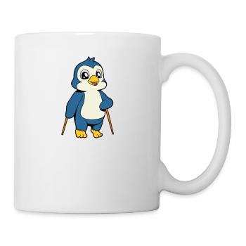 Nordic Walking Comic Penguin - Mug - white - Right