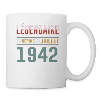 Légendaire Depuis Juillet 1942 Anniversaire Cadeau - Mug blanc - blanc - Droite