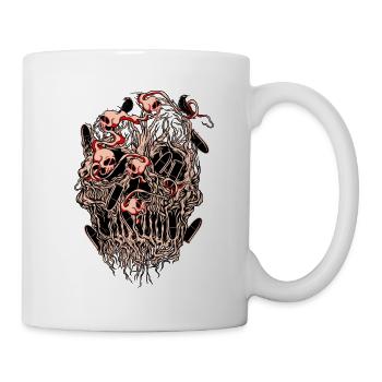 Bullets and Skull Roses Aesthetic Dripping Pattern - Mug - white - Right