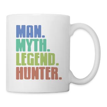 Retro Vintage Man. Myth. Legend. Hunter. Design - Tasse - Weiß - Rechts