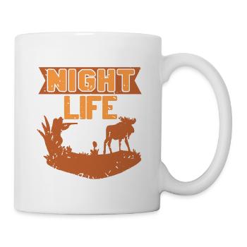Vintage Night Life Awesome Hunting T-Shirt - Mug - white - Right