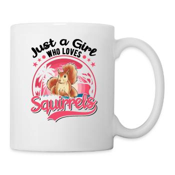 Écureuil Fille Écureuil Écureuil Gris - Mug blanc - blanc - Droite