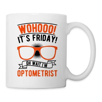 Optiker Geschenk Augenoptiker - Tasse - Weiß - Rechts