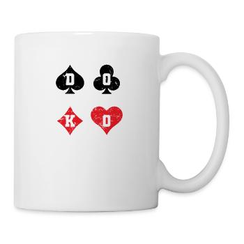 Doko Karo Heart Spade Cross Double Head Cards - Mug - white - Right