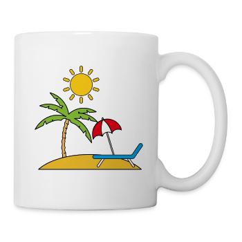 Umbrella Palm Beach Summer Time - Mug - white - Right