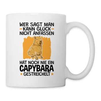 Capybara streicheln südamerikanisches Capybara - Tasse - Weiß - Rechts