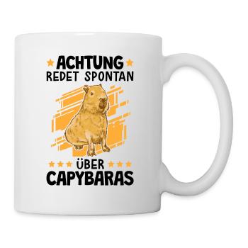 Redet über Capybaras südamerikanisches Capybara - Tasse - Weiß - Rechts