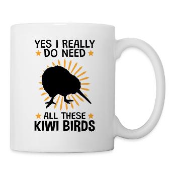 Oui j’ai besoin de tous ces oiseaux kiwis - Mug blanc - blanc - Droite
