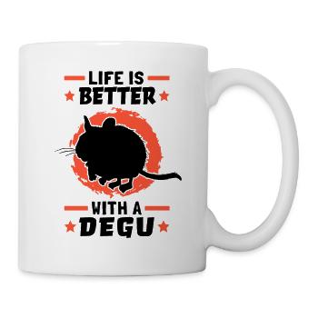 Life is better with Degus Ordinary Degu - Mug - white - Right