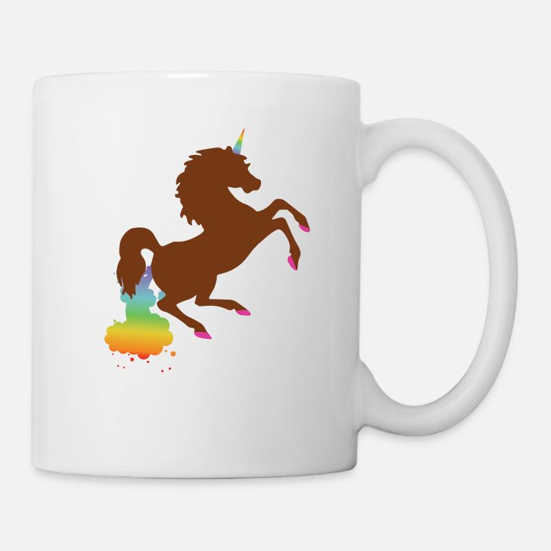 Arc-en-ciel licorne - Mug blanc - blanc