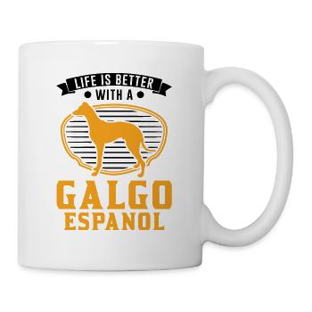 La vie est meilleure avec un Galgo Espanol - Mug blanc - blanc - Droite