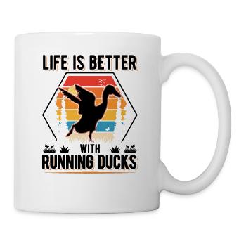 Life is better with Running Ducks Laufente - Mug - white - Right