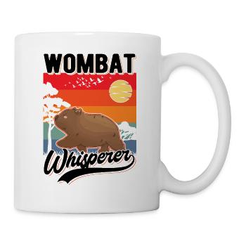 Wombat Flüsterer Wombat Whisperer - Tasse - Weiß - Rechts
