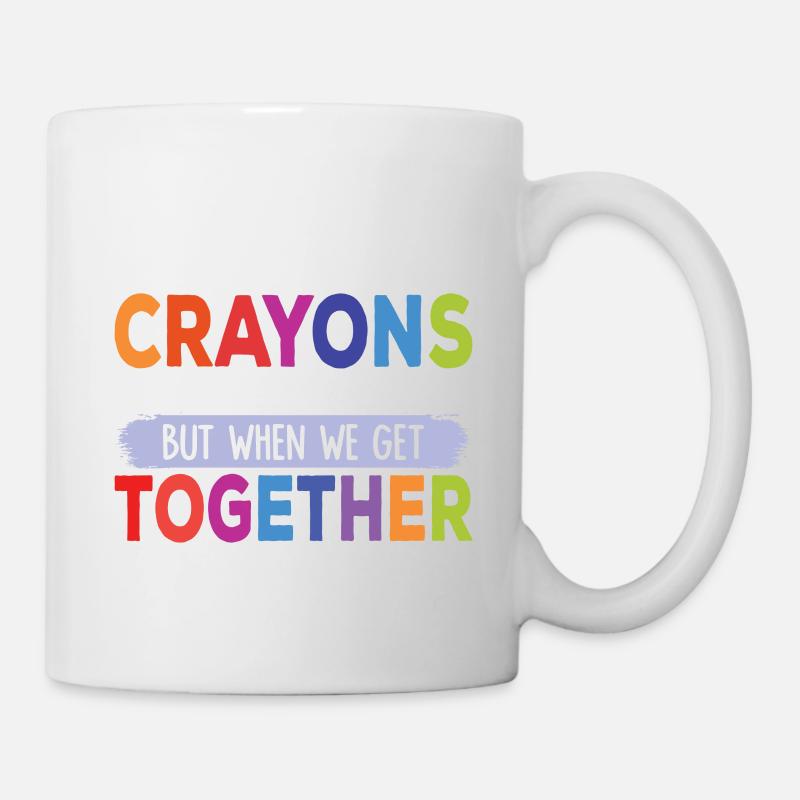 Nous sommes comme une boîte de crayons de retour à l’école - Mug blanc - blanc