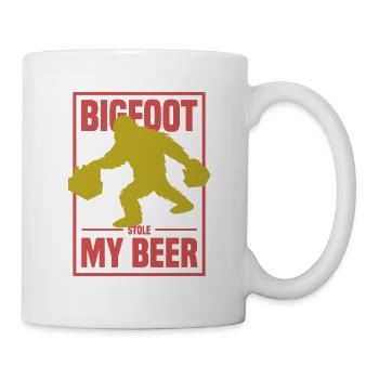 Bigfoot hat mein Bier gestohlen - Tasse - Weiß - Rechts