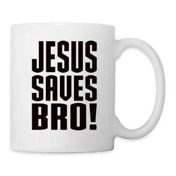 Jésus sauve Bro! - Mug blanc - blanc - Droite