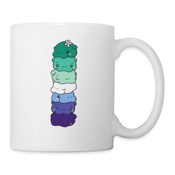 Male Gay Flag Pride LGBTQ süße Hippo - Tasse - Weiß - Rechts