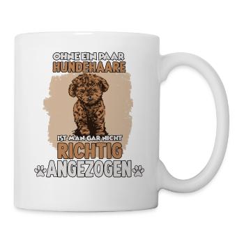 Pudel Hund Zwergpudel Hundeliebhaber Pudel - Tasse - Weiß - Rechts