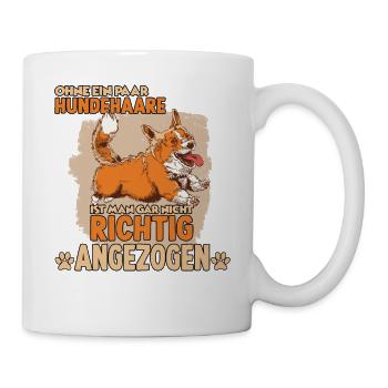 Lustig Welsh Corgi Motiv Corgi Pembroke Hundesport - Tasse - Weiß - Rechts
