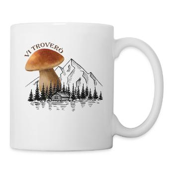 Outfit für Pilzsammler mit Bergen Steinpilz Pilz - Tasse - Weiß - Rechts