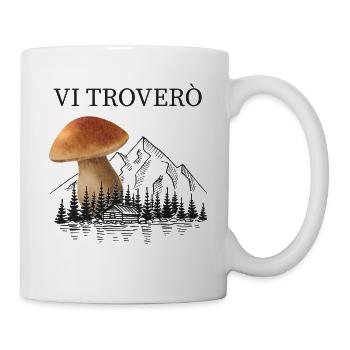 Outfit für Pilzsammler mit Bergen Steinpilz Pilz - Tasse - Weiß - Rechts