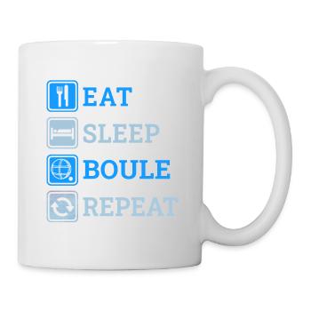 Lustige Boule Sprüche Boulespieler Boccia Pentaque - Tasse - Weiß - Rechts