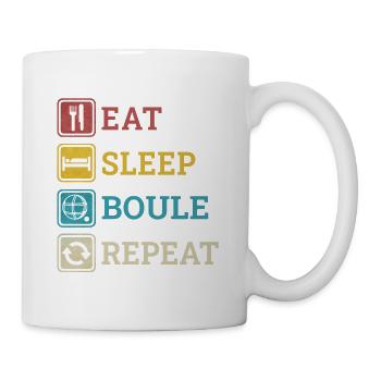 Boule Sprüche für Boulespieler im Verein Boccia - Tasse - Weiß - Rechts
