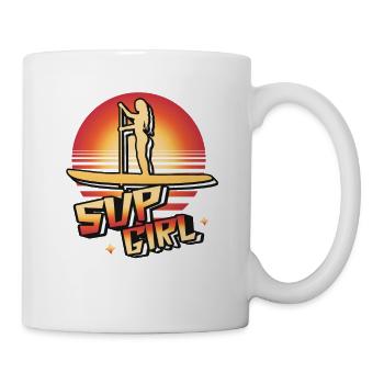 SUP Girl Standup Paddelbrett - Tasse - Weiß - Rechts