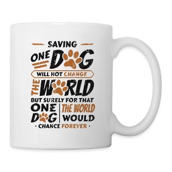 Saving One Dogs World Animal Rescue, niche pour chiens. - Mug blanc - blanc - Droite