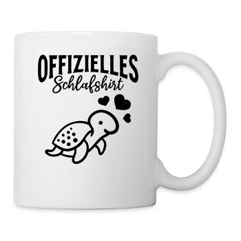 Meeresschildkröte Offizielles Schlafshirt - Tasse - Weiß - Rechts